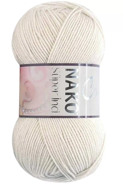 LitaeTrend 1 Adet Süper İnci El Örgü İpi 100 gr Koyu Krem 6383 ürün görseli 1