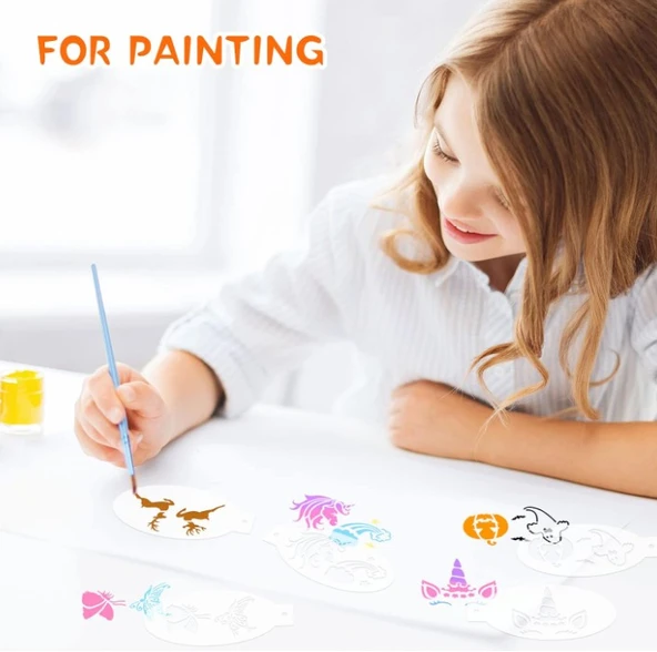 OOTSR Yeniden Kullanılabilir 30’lu Yüz Boyama Şablon Seti - Resim 7