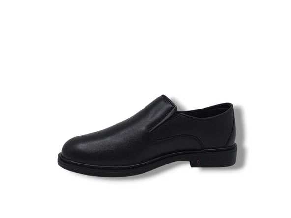 Paggi 612 Erkek Siyah Hakiki Deri Bütün Yüz Günlük Kullanım Poli Taban ( HAFİF ) Ayakkabı - Resim 3