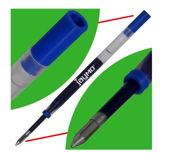 Jaymo Cross Slim 8910‑2 Uyumlu Mavi Jel Roller Kalem Kartuşu 24 Adet - Resim 2