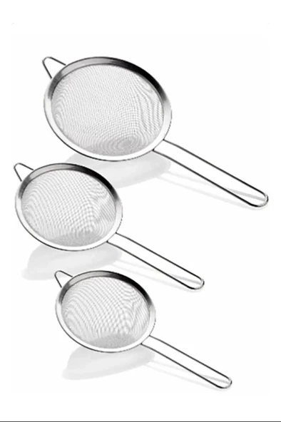 LitaeTrend Büyük 3'lü Metal Süzgeç Royaleks-CLKN-1359 ürün görseli 1