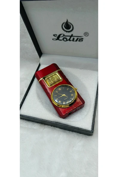 Feroniagold kişiye özel isimli metal rüzgar geçirmez saatli gazlı tasarım çakmak ürün görseli 1