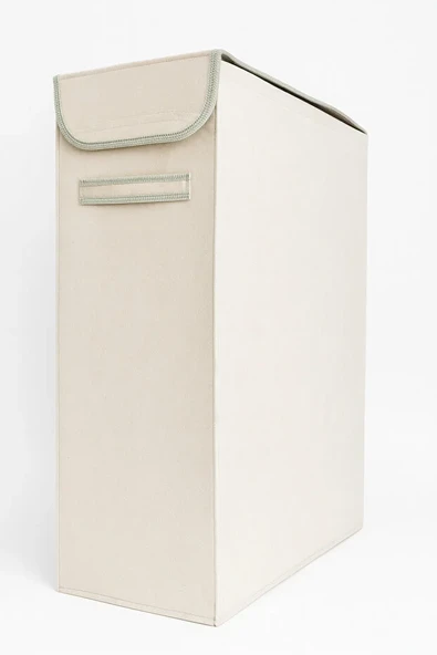 Keçe Çamaşır Sepeti Kapaklı Dikdörtgen Kirli Sepeti Katlanabilir ve Dayanıklı Çamaşır Düzenleyici - Resim 3