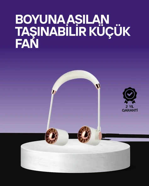 CEYLAN ADAM Boyun Askılı Katlanabilir Fan 1000 mAh USB Şarjlı Taşınabilir ürün görseli 1