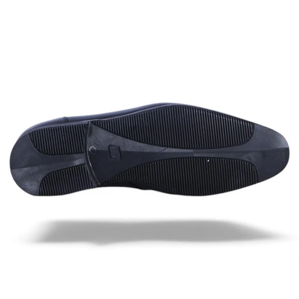 Tek Yıldız 1807 Siyah Kauçuk Erkek Deri Klasik Ayakkabı - Resim 4