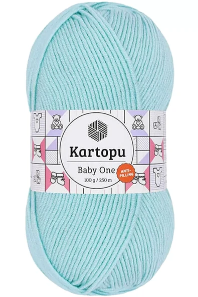 LitaeTrend 1 Adet Baby One Tüylenmeyen El Örgü İpi Yünü Bebe Mavi K578 ürün görseli 1