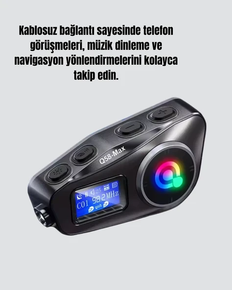 CEYLAN ADAM Su Geçirmez Bluetooth 5.3 Kask Kulaklığı 1000mAh Bataryalı - Resim 3