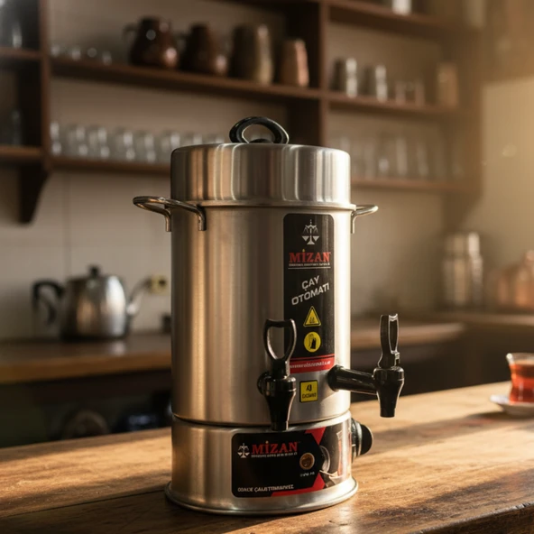 Mizan 40 Bardak Endüstriyel Çaymatik - Paslanmaz Çelik Çay Otomatı - Resim 2