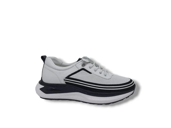 Free Balance 2005 Erkek Beyaz Hakiki Deri Kalın Taban Şık Casual Ayakkabı ürün görseli 1