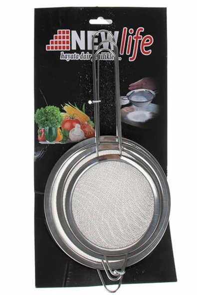 LitaeTrend 3'lü Metal Süzgeç Orta Royaleks-CLKN-757 ürün görseli 1