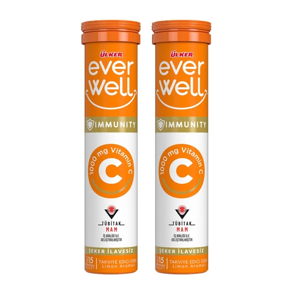 Ülker Everwell C Vitamin Aserola Efervesan Tablet 67.5 G x 2 Adet ürün görseli 1