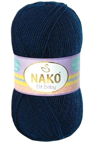 LitaeTrend 1 Adet Elite Baby El Örgü İpi Tüylenmeyen Bebek Yünü Lacivert 10094 ürün görseli 1