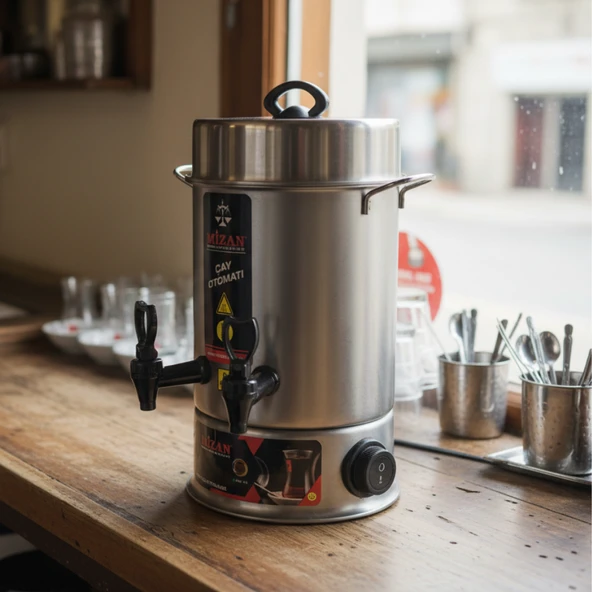 Mizan 60 Bardak Endüstriyel Çaymatik - Paslanmaz Çelik Çay Otomatı - Resim 2