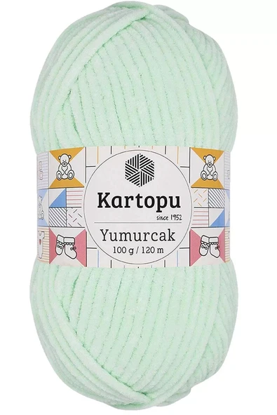 LitaeTrend 1 Adet Yumurcak Kadife El Örgü İpi Su Yeşili K560 ürün görseli 1