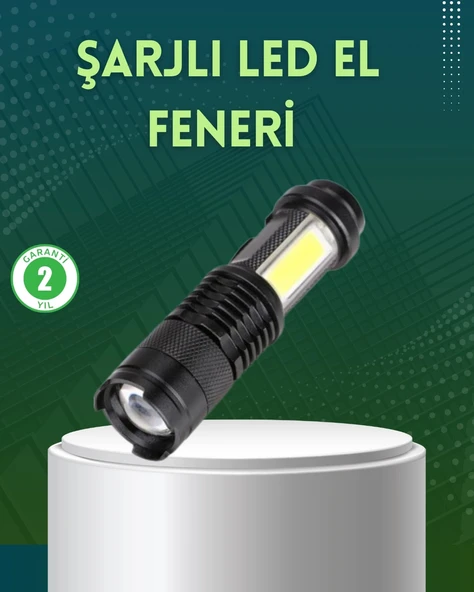 CEYLAN ADAM 4 Modlu USB Şarjlı LED El Feneri Kamp ve Outdoor ürün görseli 1