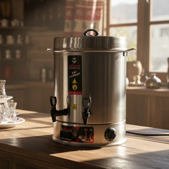 Mizan 250 Bardak Endüstriyel Çaymatik - Paslanmaz Çelik Çay Otomatı - Resim 4