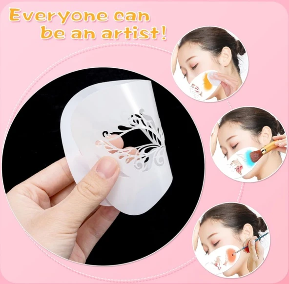 OOTSR Yeniden Kullanılabilir 24’lü Yüz Boyama Şablon Seti - Resim 7