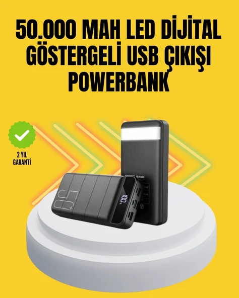 CEYLAN ADAM Profesyonel 50.000 mAh Powerbank – Aynı Anda Birden Fazla Cihaz Şarj Eden, Dayanıklı ve Güvenli Taşınabilir ürün görseli 1