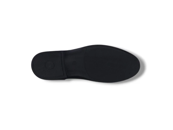 Paggi 613 Erkek Siyah Bağcıklı Hakiki Deri Oxford Günlük Kullanım Poli Taban ( HAFİF ) Ayakkabı - Resim 5