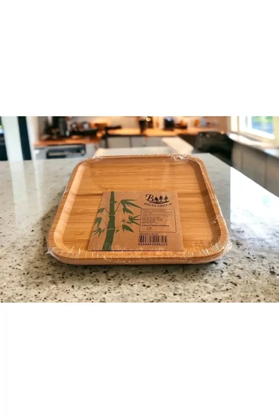 LitaeTrend Bambu Kare Tabak 20 * 20 * 1.5 Cm Royaleks-KR2020 ürün görseli 1