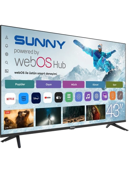 Sunny SN43FPRL Full HD 43'' 109 Ekran Uydu Alıcılı webOS Smart LED TV - Resim 2