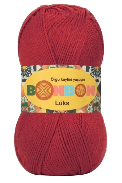 LitaeTrend 1 Adet Lüks Patik İpi Yünü Koyu Kırmızı 98676 ürün görseli 1