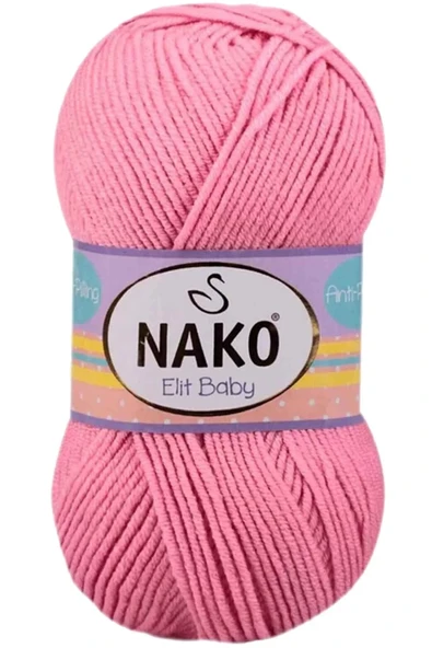 LitaeTrend 1 Adet Elite Baby El Örgü İpi Tüylenmeyen Bebek Yünü Pembe 6837 ürün görseli 1