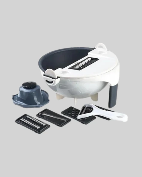 CEYLAN ADAM 5 Fonksiyonlu Döner Süzgeçli Rende ve Dilimleyici Aparat - Resim 2