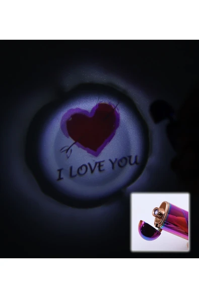 Feroniagold ışıklı hologram kalp çakmak - Resim 5