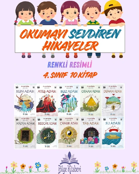 4. Sınıf Okumayı Sevdiren Renkli Resimli Hikayeler 18 - 10 Kitap ürün görseli 1