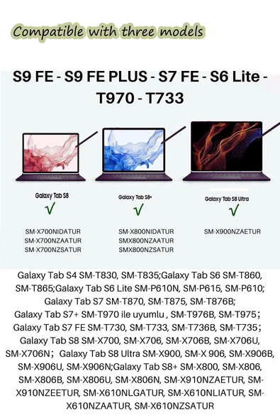 Galaxy Tab S9 FE - S9 Plus Uyumlu Avuç İçi Algılamayan Dokunmatik Stylus SPen Kalem - Resim 5