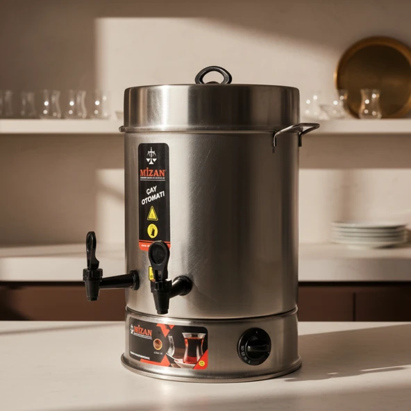 Mizan 160 Bardak Endüstriyel Çaymatik - Paslanmaz Çelik Çay Otomatı - Resim 2