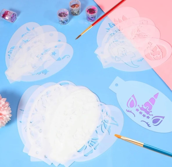 OOTSR Yeniden Kullanılabilir 30’lu Yüz Boyama Şablon Seti - Resim 6