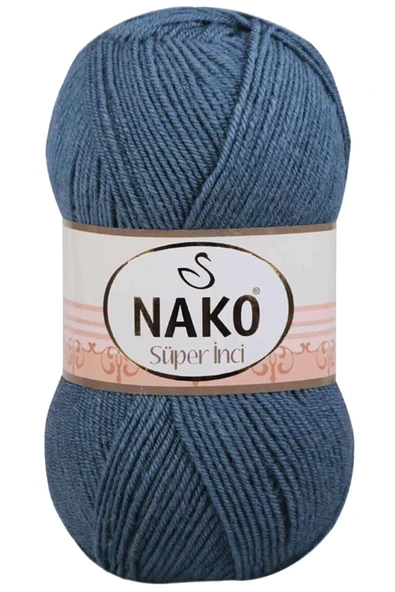 LitaeTrend 1 Adet Süper İnci El Örgü İpi 100 gr Fırtına Mavi 185 ürün görseli 1