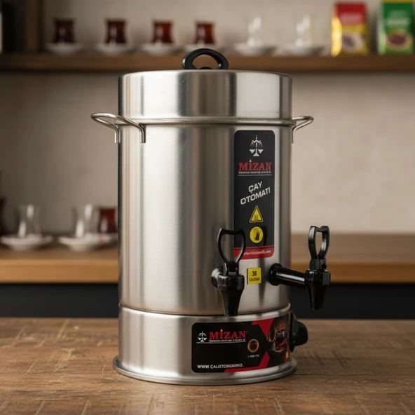 Mizan 80 Bardak Endüstriyel Çaymatik - Paslanmaz Çelik Çay Otomatı - Resim 4
