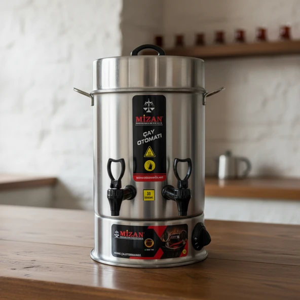 Mizan 80 Bardak Endüstriyel Çaymatik - Paslanmaz Çelik Çay Otomatı - Resim 2
