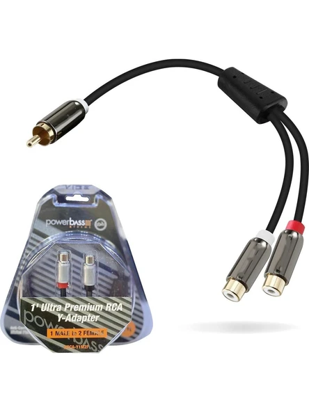 Powerbass XRCA-Y1M2F Anfi Y Kablo 1 Erkek 2 Dişi OFC ürün görseli 1