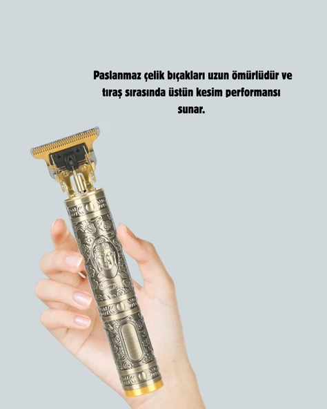 CEYLAN ADAM Şarjlı Titanyum Bıçaklı Saç Kesme Makinesi - Resim 2