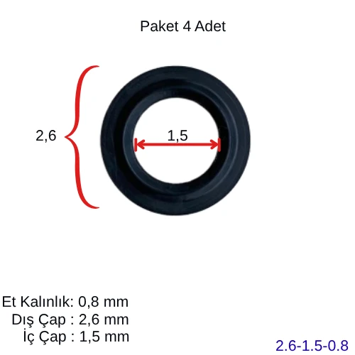 Plakalı Eşanjör Oring Conta Seti (4 ad.) 26*15*0,8 ürün görseli 1