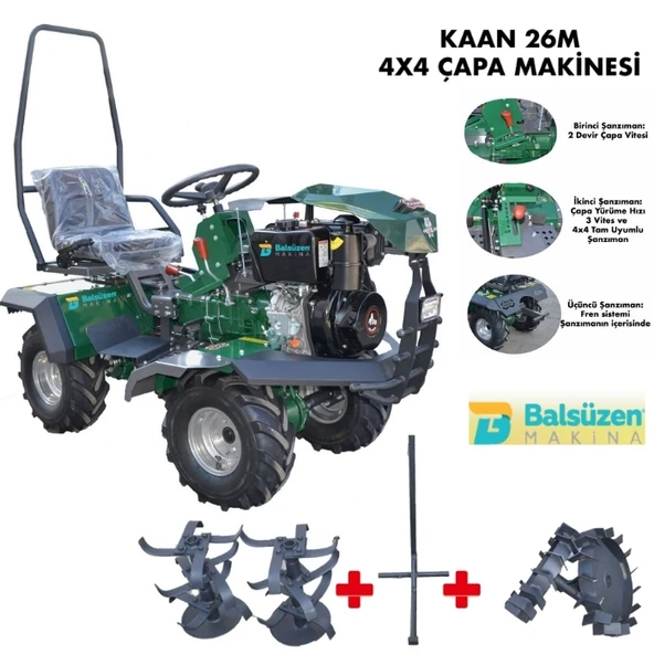 Kaan 26 M Çapa Makinesi 4x4 (dizel) ürün görseli 1