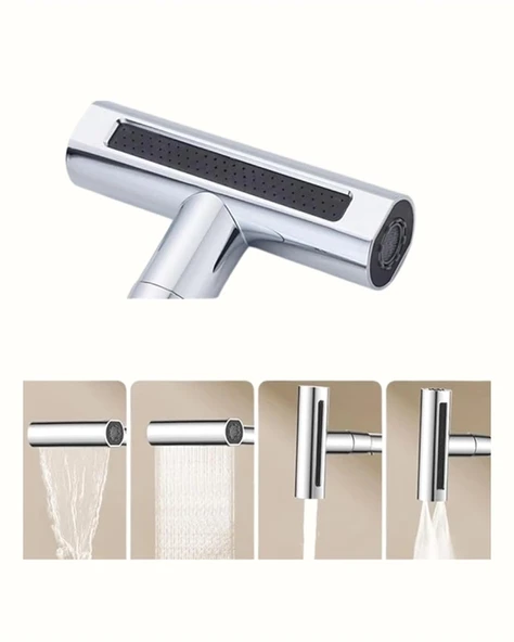 CEYLAN ADAM Çok Fonksiyonlu Musluk Başlığı | 4 Su Modu | Geniş Uyumlu Adaptör Seti | Mutfak ve Banyo Uyumlu - Resim 5