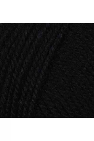 LitaeTrend 1 Adet Dora El Örgü İpi Yünü 100 gr 999 Siyah - Resim 2