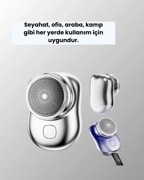 CEYLAN ADAM Cep Tipi Elektrikli Tıraş Makinesi – Güçlü, Sessiz, Su Geçirmez ve Ultra Taşınabilir - Resim 2