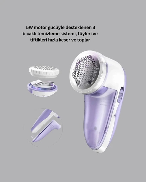 CEYLAN ADAM Tüy ve Tiftik Temizleyici – 3 Bıçaklı, 200ml Kapasiteli - Resim 2