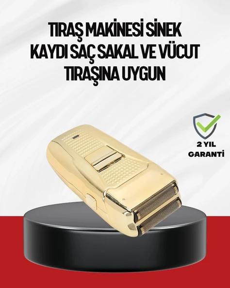 CEYLAN ADAM Altın Kaplama Kablolu Erkek Tıraş Makinesi Favori Aparatlı ürün görseli 1