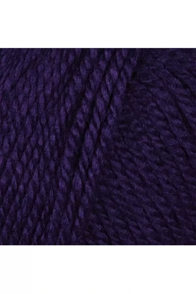 LitaeTrend 1 Adet Dora El Örgü İpi Yünü 100 gr 060 Koyu Mor - Resim 2