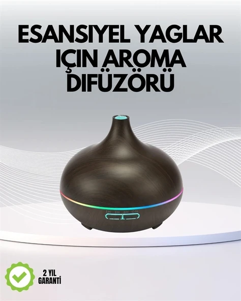 CEYLAN ADAM 7 Renk Işıklı Ultrasonik Hava Difüzörü – Sessiz ve Güvenli Kullanım ürün görseli 1