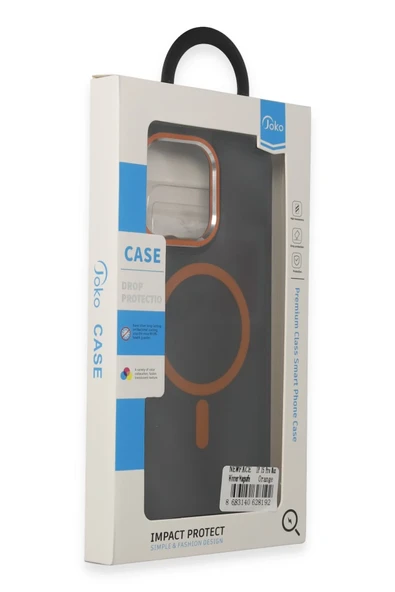 iPhone 14 Pro Winner Magsafe Kapak - Turuncu - Resim 7
