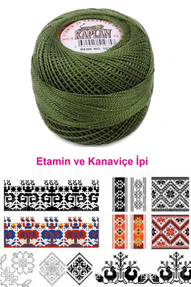 LitaeTrend Kaplan Etamin Ve Kanaviçe İpi 8 No Kod/Renk: 1015 - Royaleks - Resim 2