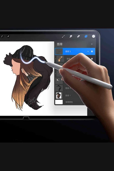 iPad Air 11 2025 M3 Çip Uyumlu 11 inç Fuchsia Temperli Cam Ekran Koruyucu - Resim 7